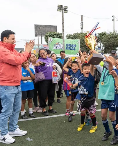 Premiación de la gran final del campeonato Interbarrios